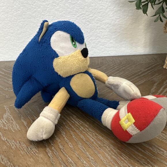 2018 Sonic The Hedgehog Sonic Pointing Finger Tomy 8 Inch Plush Extremely Rare - Picture 3 of 9